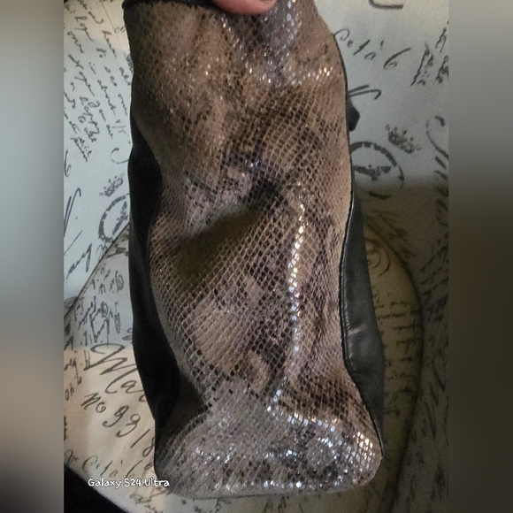 Coach Taylor Mixed N/S Tote In Black Leather/Snakeskin. Style #F23303 in GUC - Picture 6 of 16